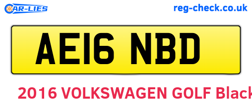AE16NBD are the vehicle registration plates.