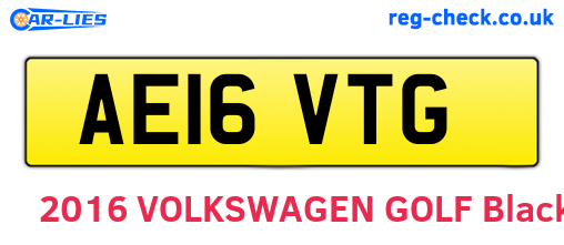 AE16VTG are the vehicle registration plates.