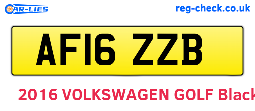 AF16ZZB are the vehicle registration plates.