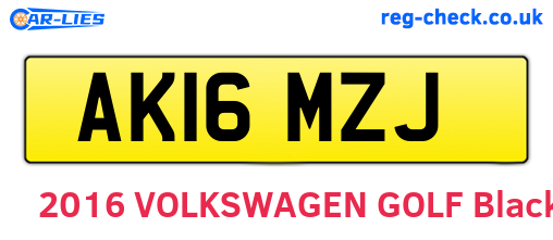AK16MZJ are the vehicle registration plates.