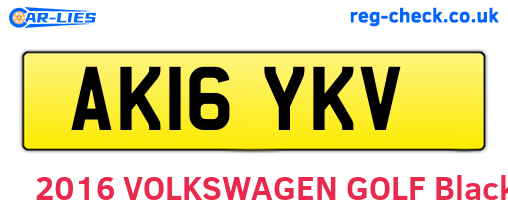 AK16YKV are the vehicle registration plates.