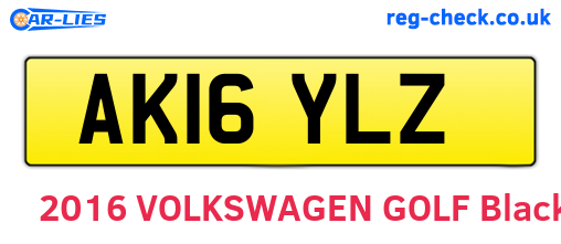 AK16YLZ are the vehicle registration plates.