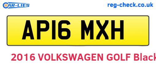 AP16MXH are the vehicle registration plates.