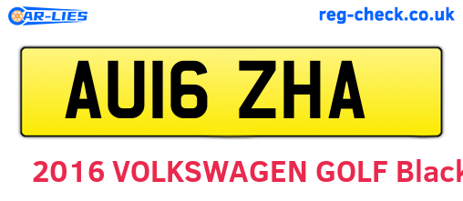 AU16ZHA are the vehicle registration plates.