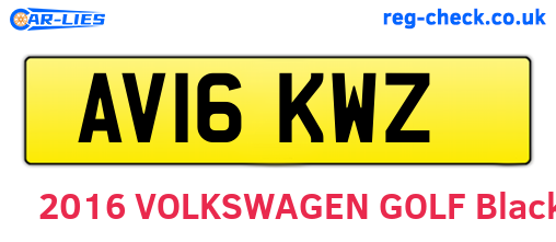 AV16KWZ are the vehicle registration plates.