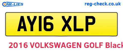 AY16XLP are the vehicle registration plates.