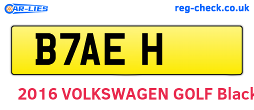 B7AEH are the vehicle registration plates.
