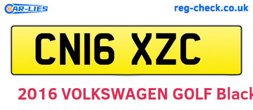 CN16XZC are the vehicle registration plates.