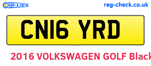 CN16YRD are the vehicle registration plates.
