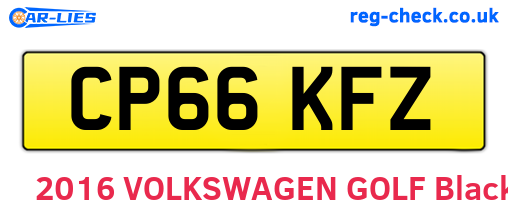 CP66KFZ are the vehicle registration plates.