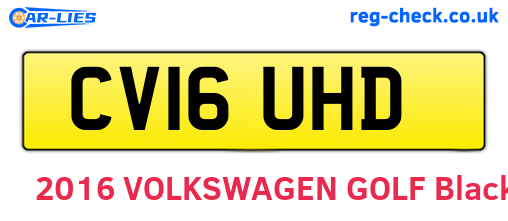 CV16UHD are the vehicle registration plates.