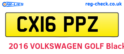 CX16PPZ are the vehicle registration plates.