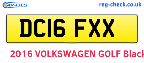 DC16FXX are the vehicle registration plates.