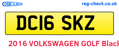 DC16SKZ are the vehicle registration plates.