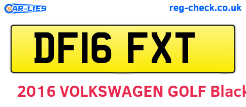 DF16FXT are the vehicle registration plates.