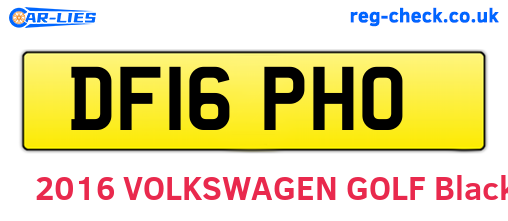 DF16PHO are the vehicle registration plates.