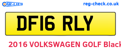DF16RLY are the vehicle registration plates.