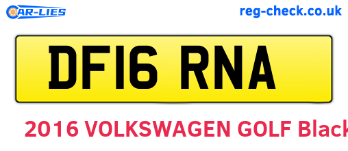 DF16RNA are the vehicle registration plates.