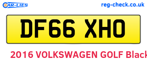DF66XHO are the vehicle registration plates.