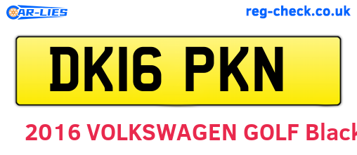 DK16PKN are the vehicle registration plates.