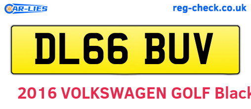DL66BUV are the vehicle registration plates.
