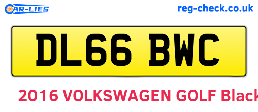 DL66BWC are the vehicle registration plates.