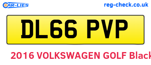 DL66PVP are the vehicle registration plates.