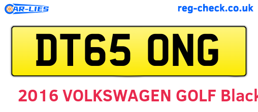 DT65ONG are the vehicle registration plates.