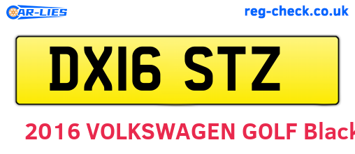 DX16STZ are the vehicle registration plates.
