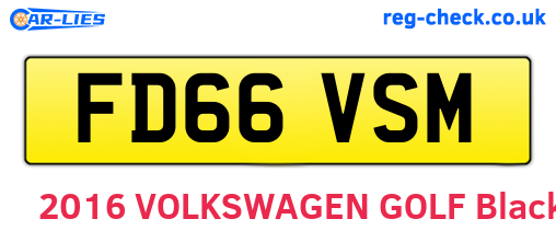 FD66VSM are the vehicle registration plates.