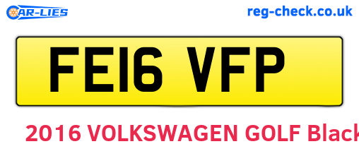FE16VFP are the vehicle registration plates.