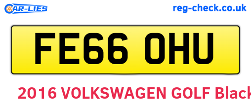 FE66OHU are the vehicle registration plates.