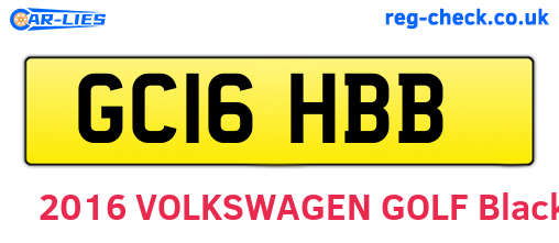 GC16HBB are the vehicle registration plates.