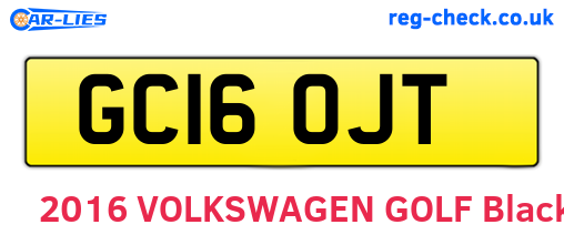 GC16OJT are the vehicle registration plates.