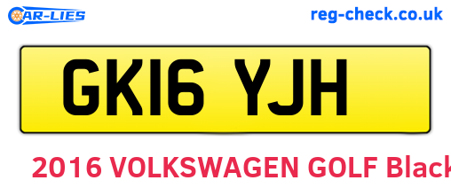 GK16YJH are the vehicle registration plates.