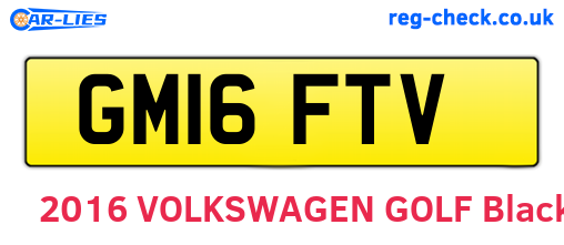 GM16FTV are the vehicle registration plates.