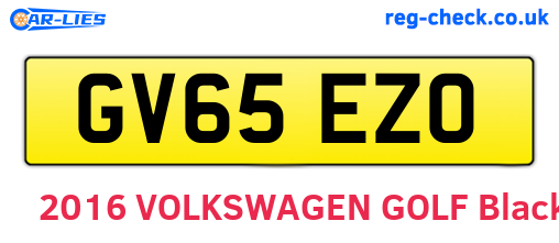 GV65EZO are the vehicle registration plates.
