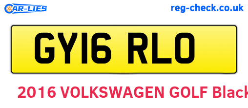 GY16RLO are the vehicle registration plates.