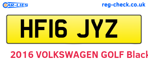 HF16JYZ are the vehicle registration plates.