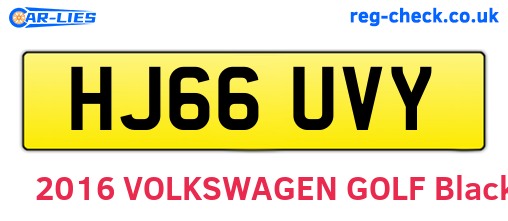 HJ66UVY are the vehicle registration plates.