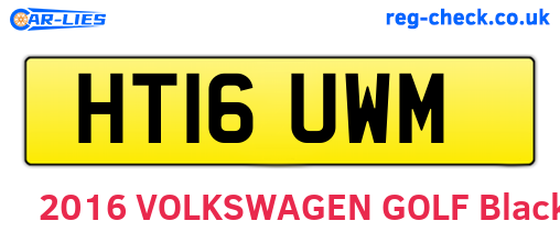 HT16UWM are the vehicle registration plates.