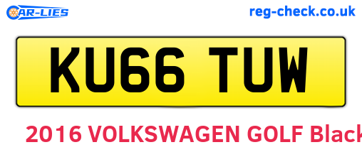 KU66TUW are the vehicle registration plates.