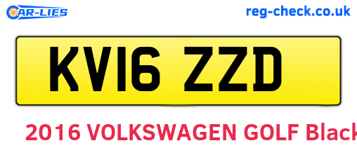 KV16ZZD are the vehicle registration plates.
