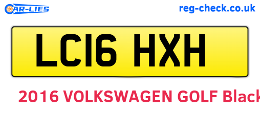 LC16HXH are the vehicle registration plates.