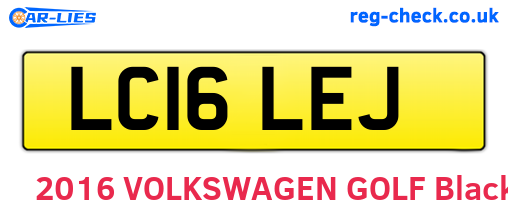 LC16LEJ are the vehicle registration plates.