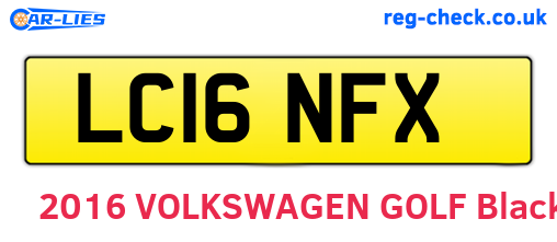 LC16NFX are the vehicle registration plates.