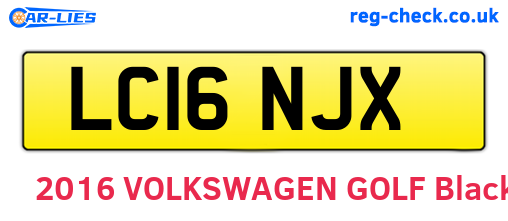 LC16NJX are the vehicle registration plates.