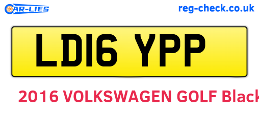LD16YPP are the vehicle registration plates.