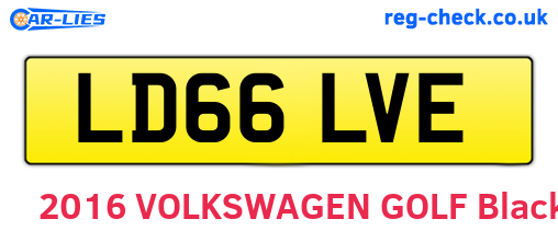 LD66LVE are the vehicle registration plates.