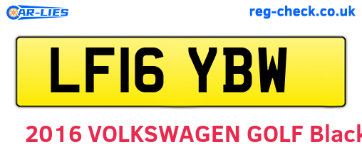 LF16YBW are the vehicle registration plates.